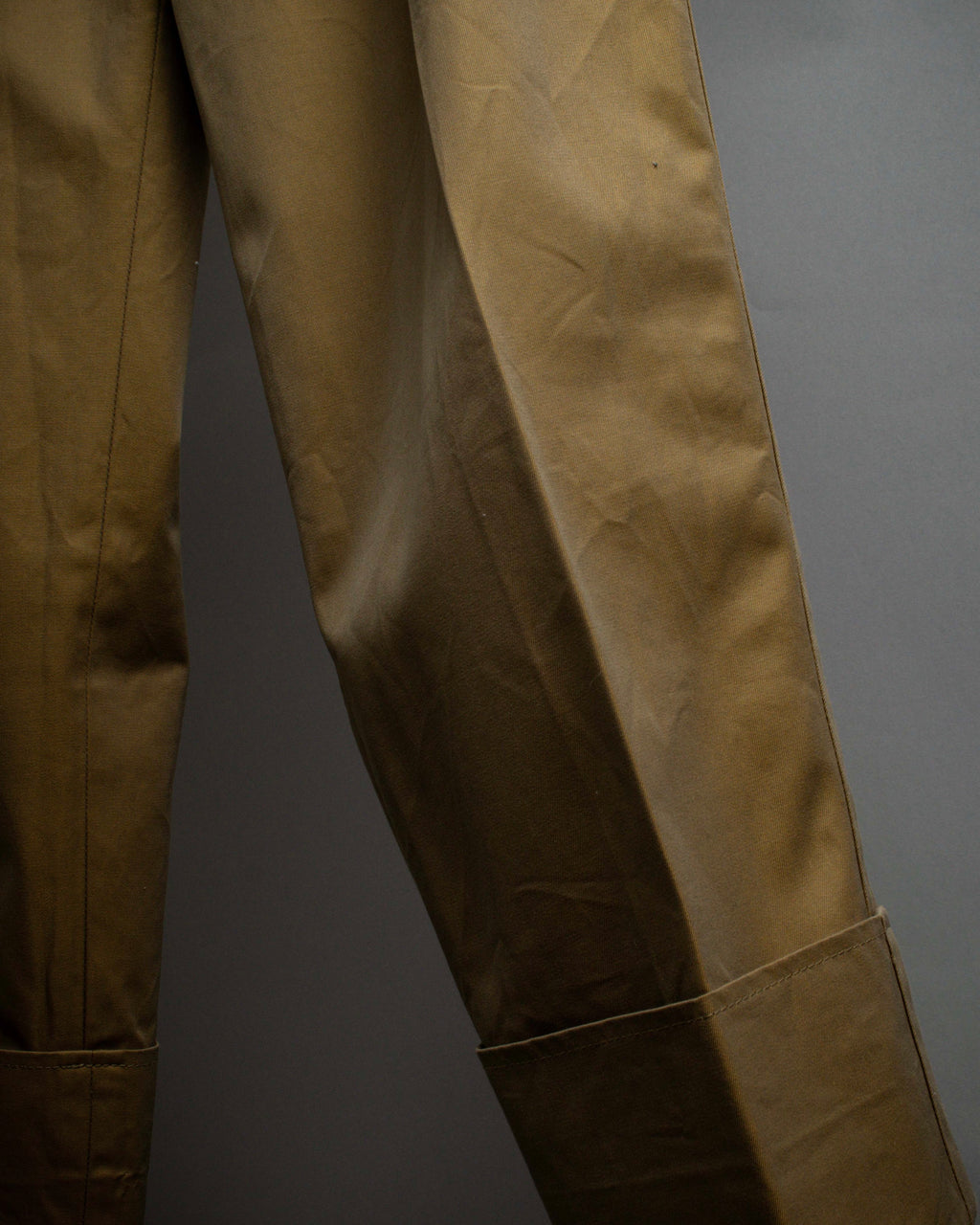 "Acne Studios" Belted design cotton twill high-waisted pants