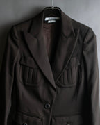 "GIVENCHY" Military patch pocket detail tailored jacket