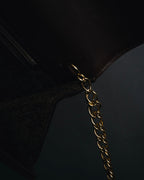 "Yves Saint Laurent" 80’s-90’s Concho suede chain shoulder bag