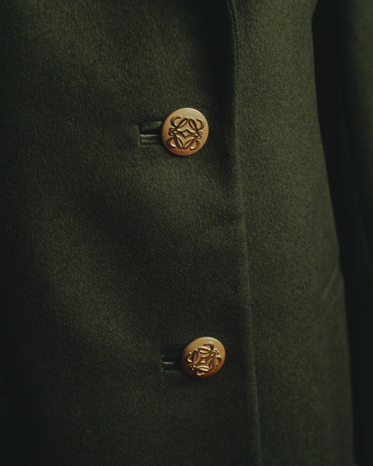 "LOEWE" 80's-00's Tailored single-breasted cashmere coat