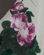 "Christian Dior" Wreath floral design silk scarf