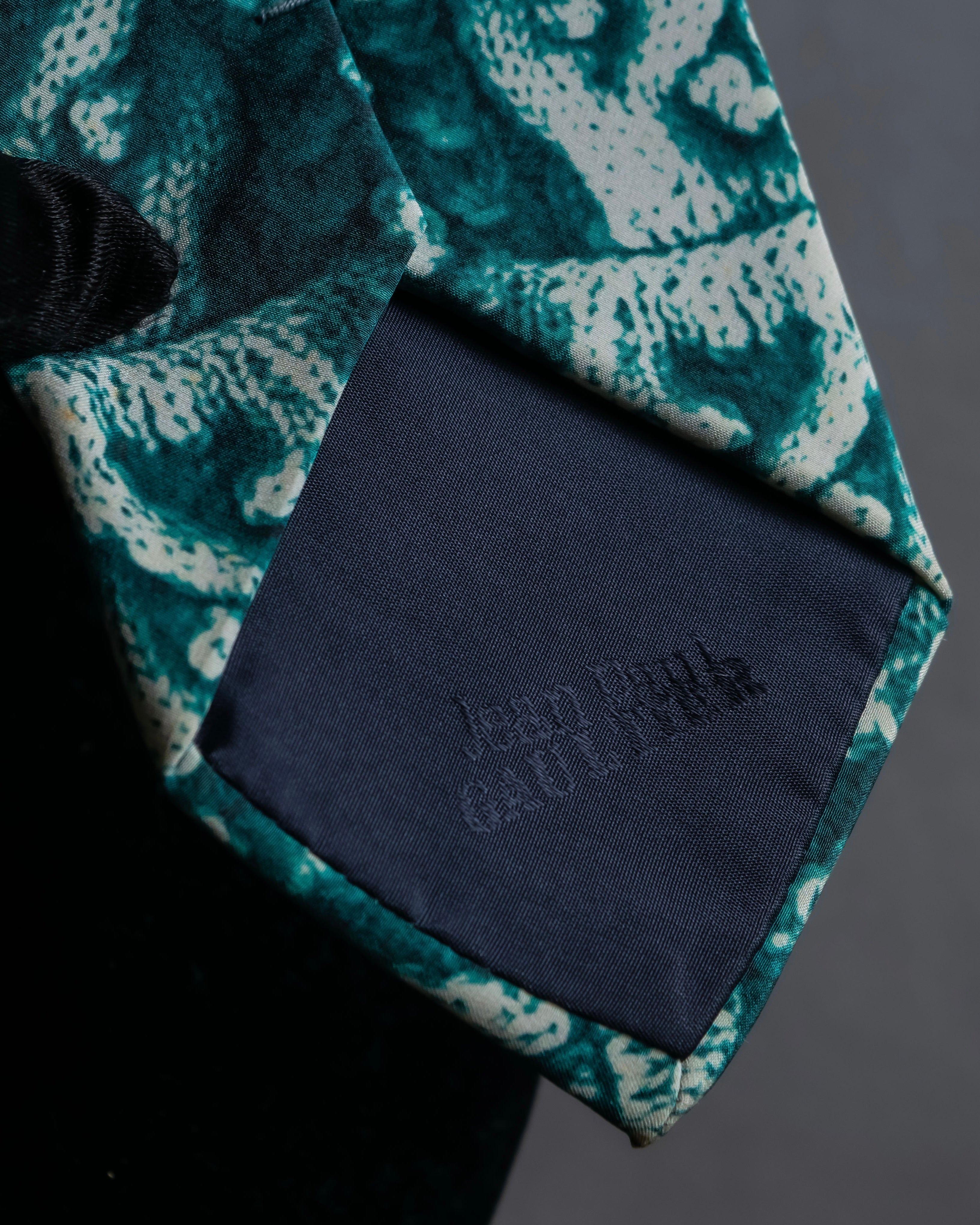 "JEAN PAUL GAULTIER" Trompe l'oeil design silk neck tie