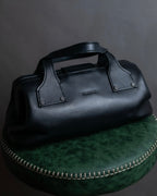 "GUCCI" Vintage gold metal fittings mini doctor bag