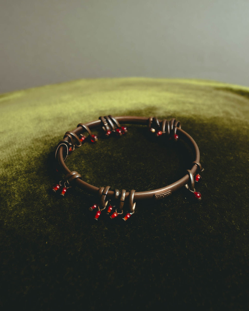 "Jean Paul Gaultier" 90's-00's Sculptural red bead bangle