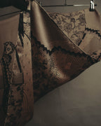 –SPECIAL– “Christian Dior” 00’s Trompe l’oeil lace corset print silk scarf