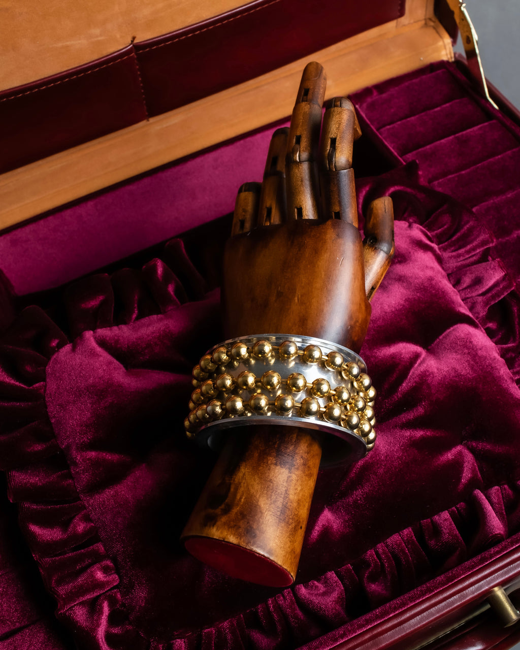 "MAISON MARGIELA" 10AW sphere design silver & gold combination bangle