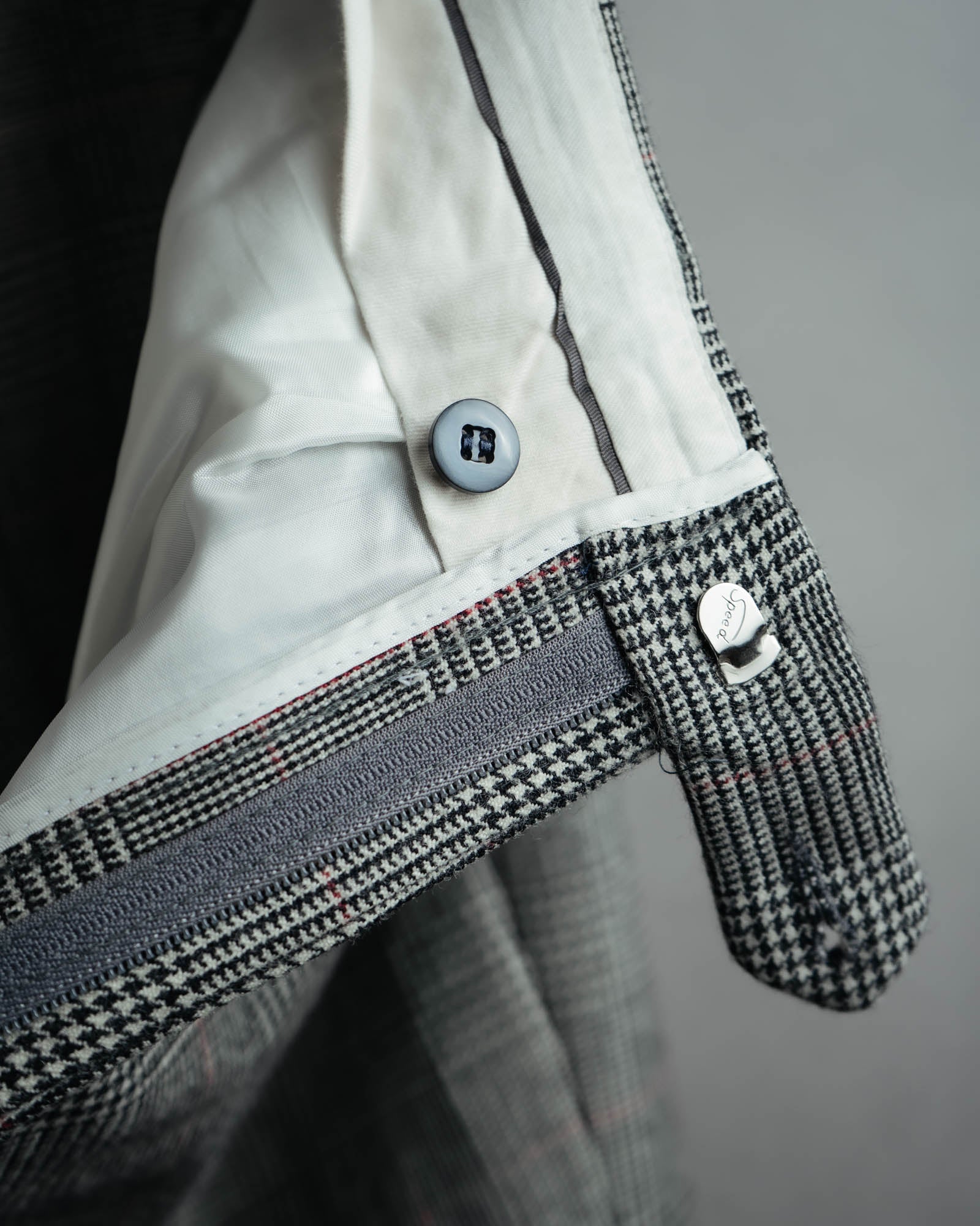 -MOOD MILLÉSIMES- 80’s-90’s Prince of Wales check wool double-breasted setup suit