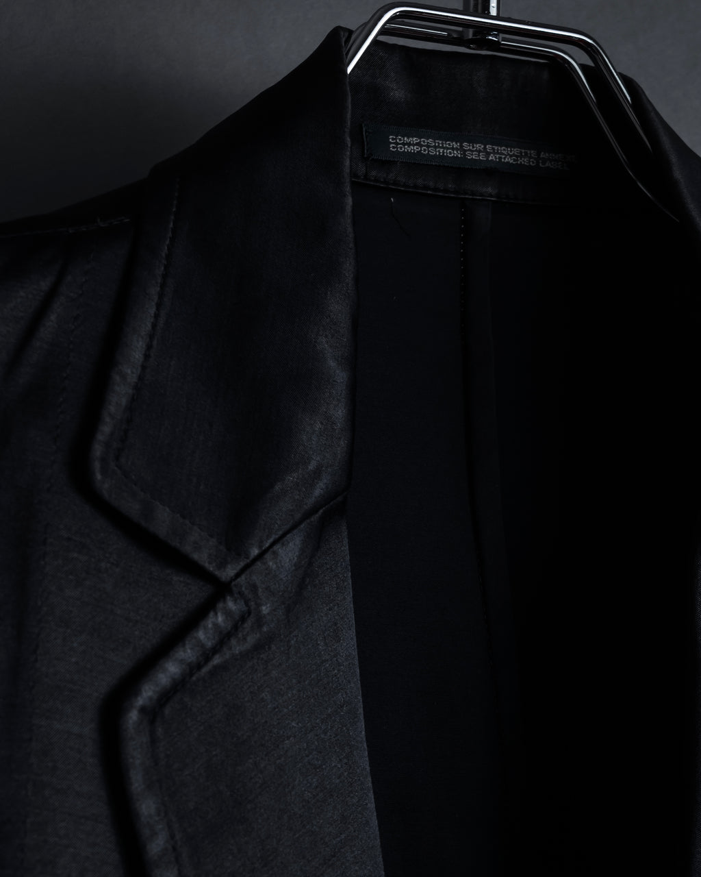 "Yohji Yamamoto +NOIR" 2005SS Rayon draping tailored jacket