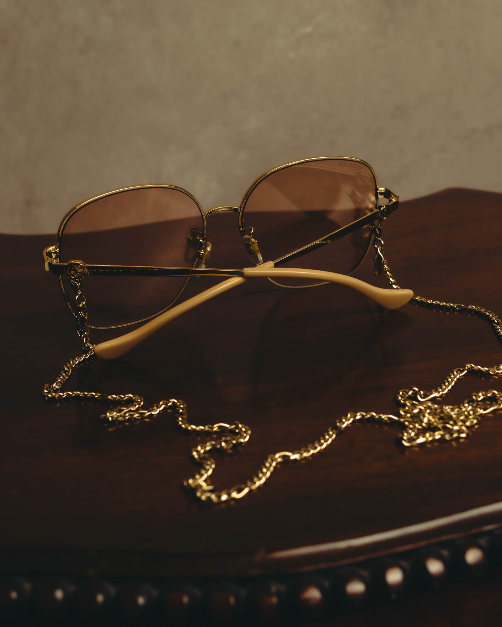 -SPECIAL- “GUCCI” 2016-2022 chain detailed oversized sunglasses