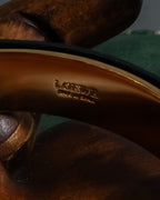 "LOEWE" Anagram logo engraved leather bangle