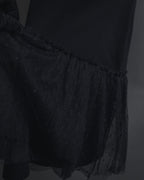 "RED VALENTINO" Lace bib knit tunic dress