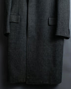 "Burberrys" diagonal striped pure new wool long coat