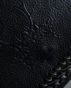 "FENDI" Hand stitched design leather hand bag