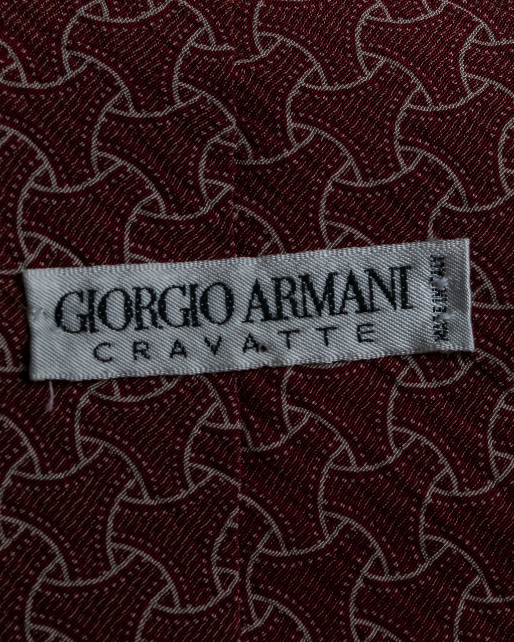 "GIORGIO ARMANI" Wave pattern silk necktie