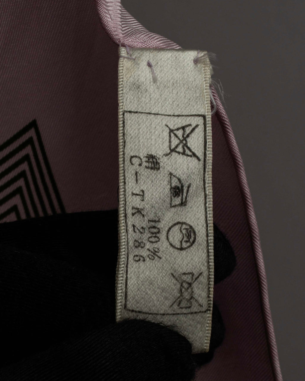 "Christian Dior" Typography logo geometric motif silk scarf