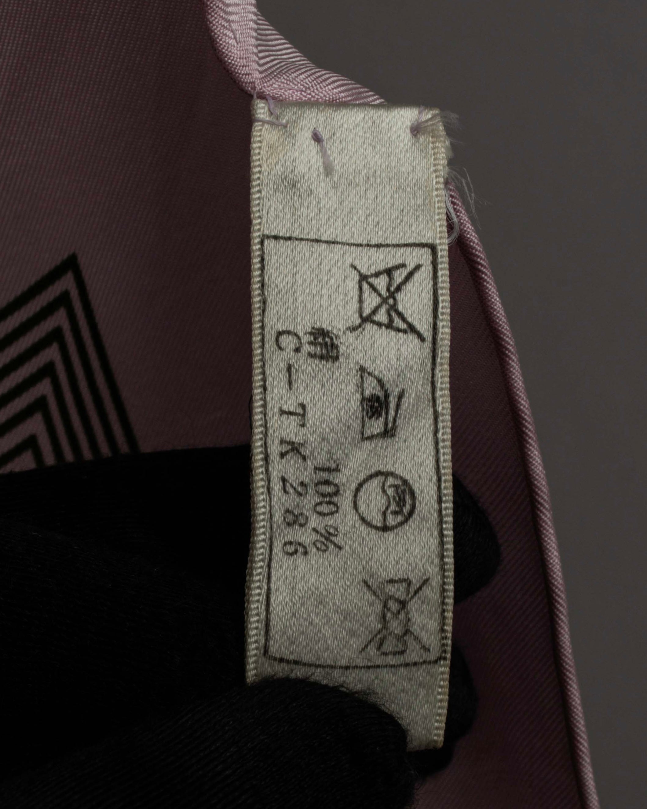 "Christian Dior" Typography logo geometric motif silk scarf