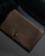"LOEWE" Logo engraved leather card case
