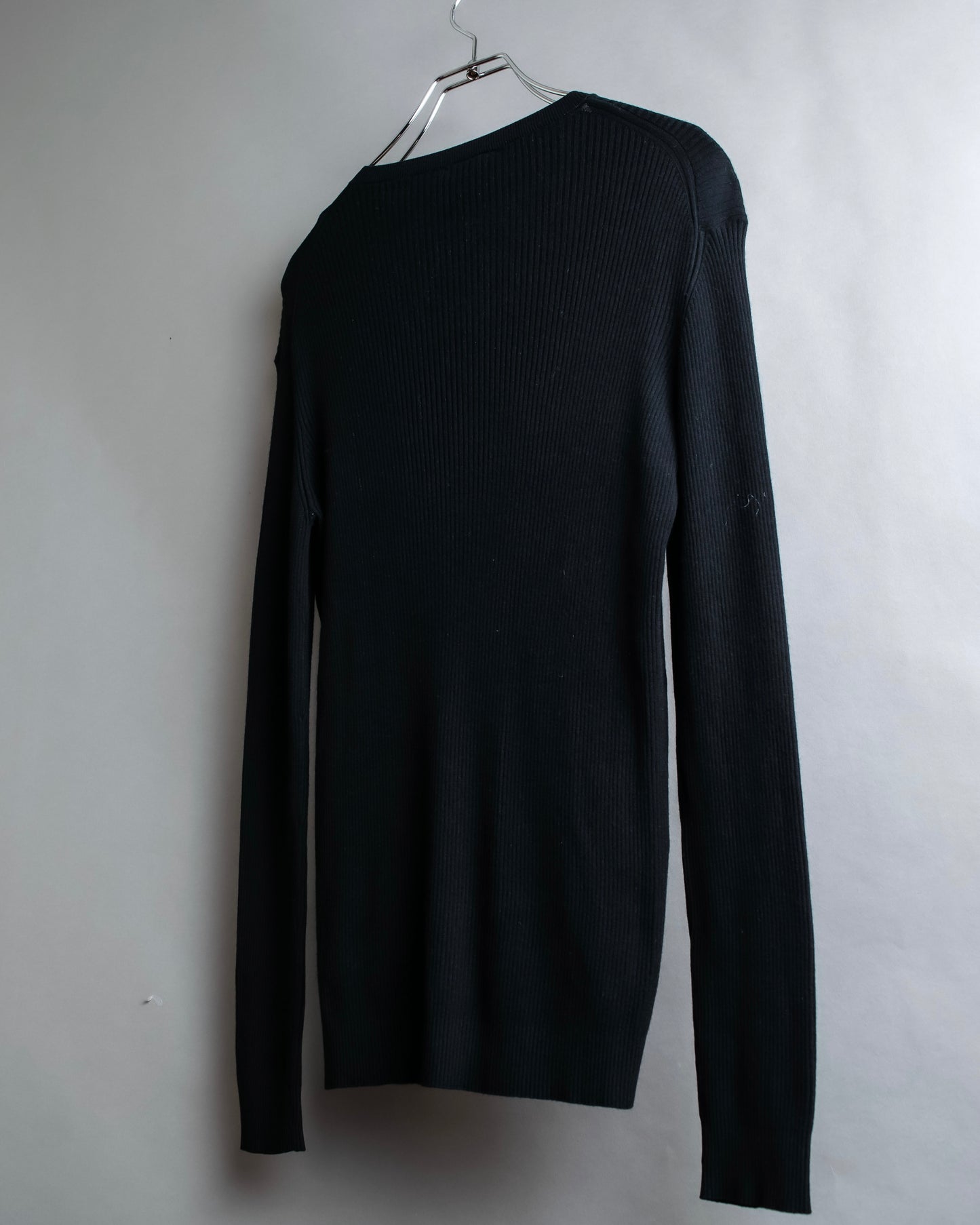 "PRADA" Ribbed black color pullover knit