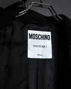 “MOSCHINO” Satin lapel double-breasted tuxedo jacket