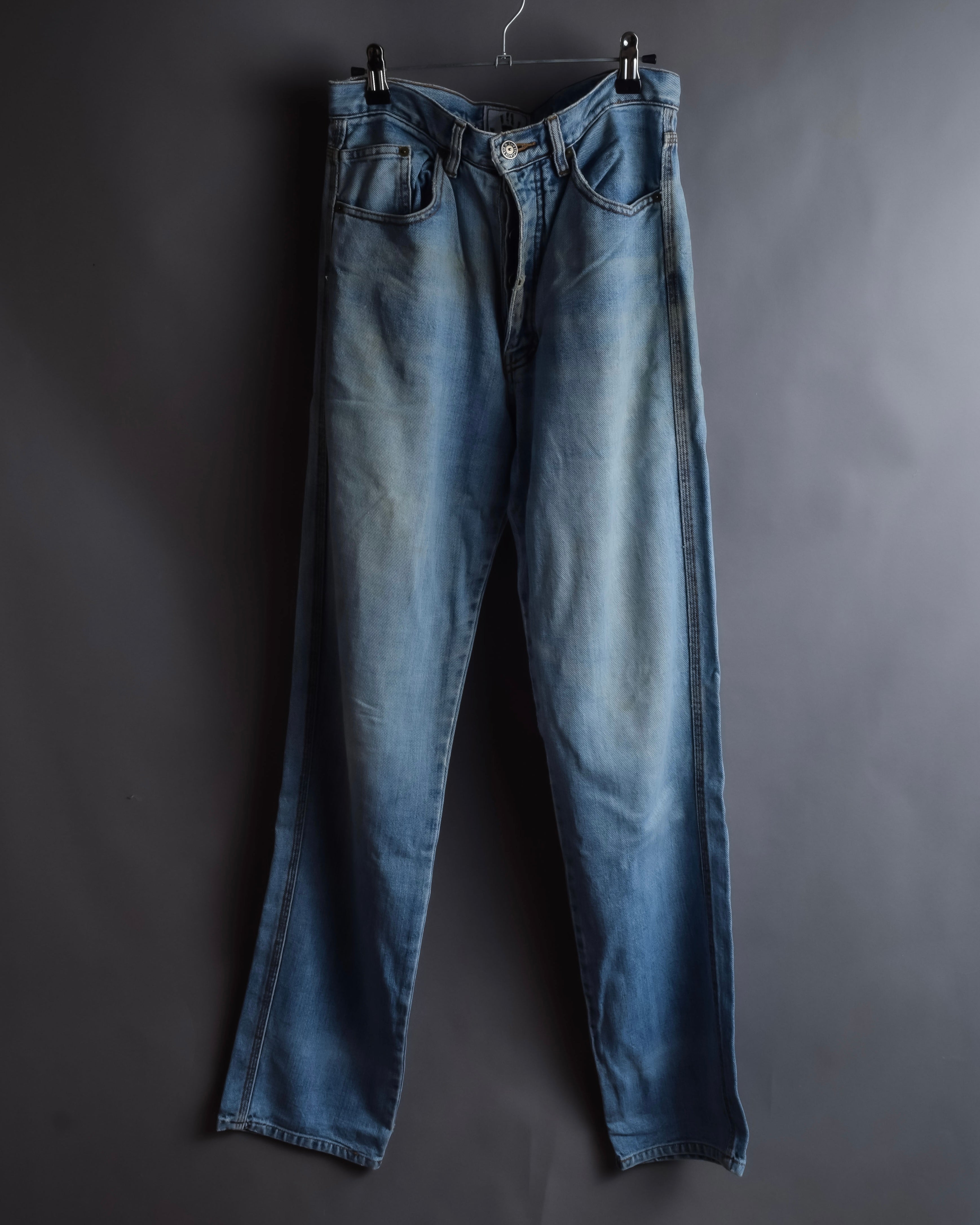 "JEAN PAUL GAULTIER JEANS" Beautiful fade button fly straight denim