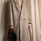 "FIODELLA RUBINO" Brushed beige double breasted chester coat