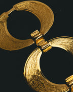 "Christian Dior" 80's-90's Sculptural gold tone link bracelet