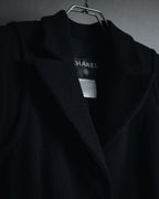 –SPECIAL– "CHANEL" 04SS sculpted princess-line wool crepe coat