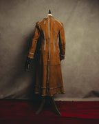 “DKNY” 90’s-00’s Italian shearling paneled long coat