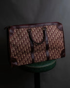 "Christian Dior" Trotter monogram jacquard boston bag