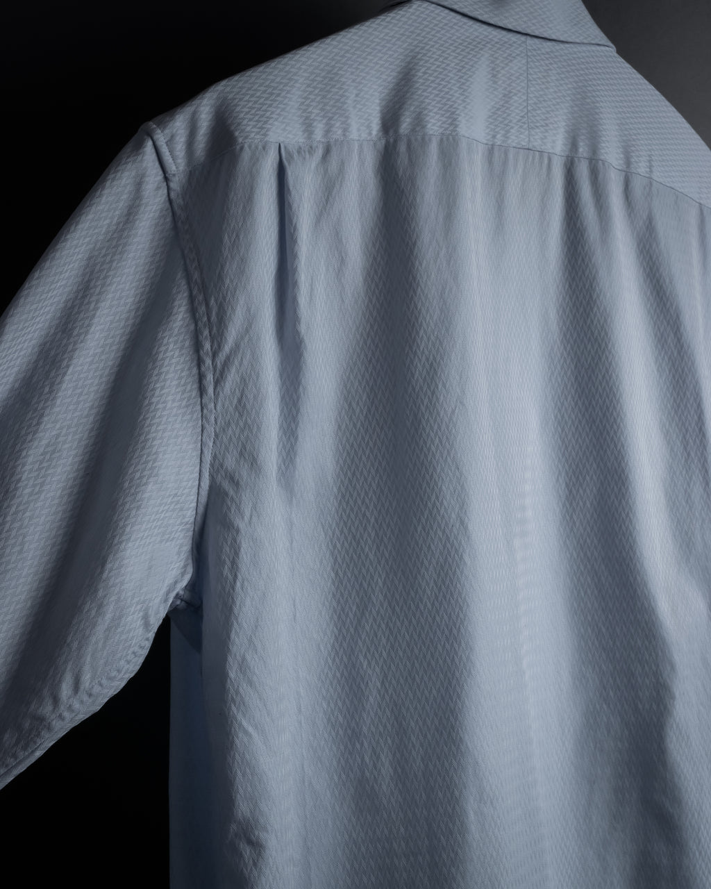 “HERMES” 80’s clou de selle-button jacquard dress shirt