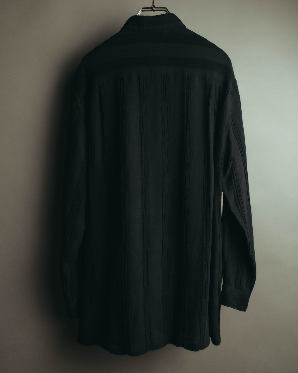 "BALENCIAGA" 80's-90's Textured linen blend shirt