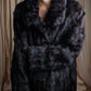 Vintage squirrel fur reversible maxi length coat