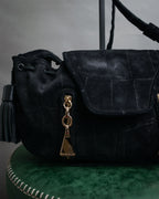 “SEE BY CHLOÉ” 2010’s Croc embossed suede drawstring bag