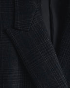 "BALENCIAGA" 90’s Cashmere blend glen check double-breasted blazer