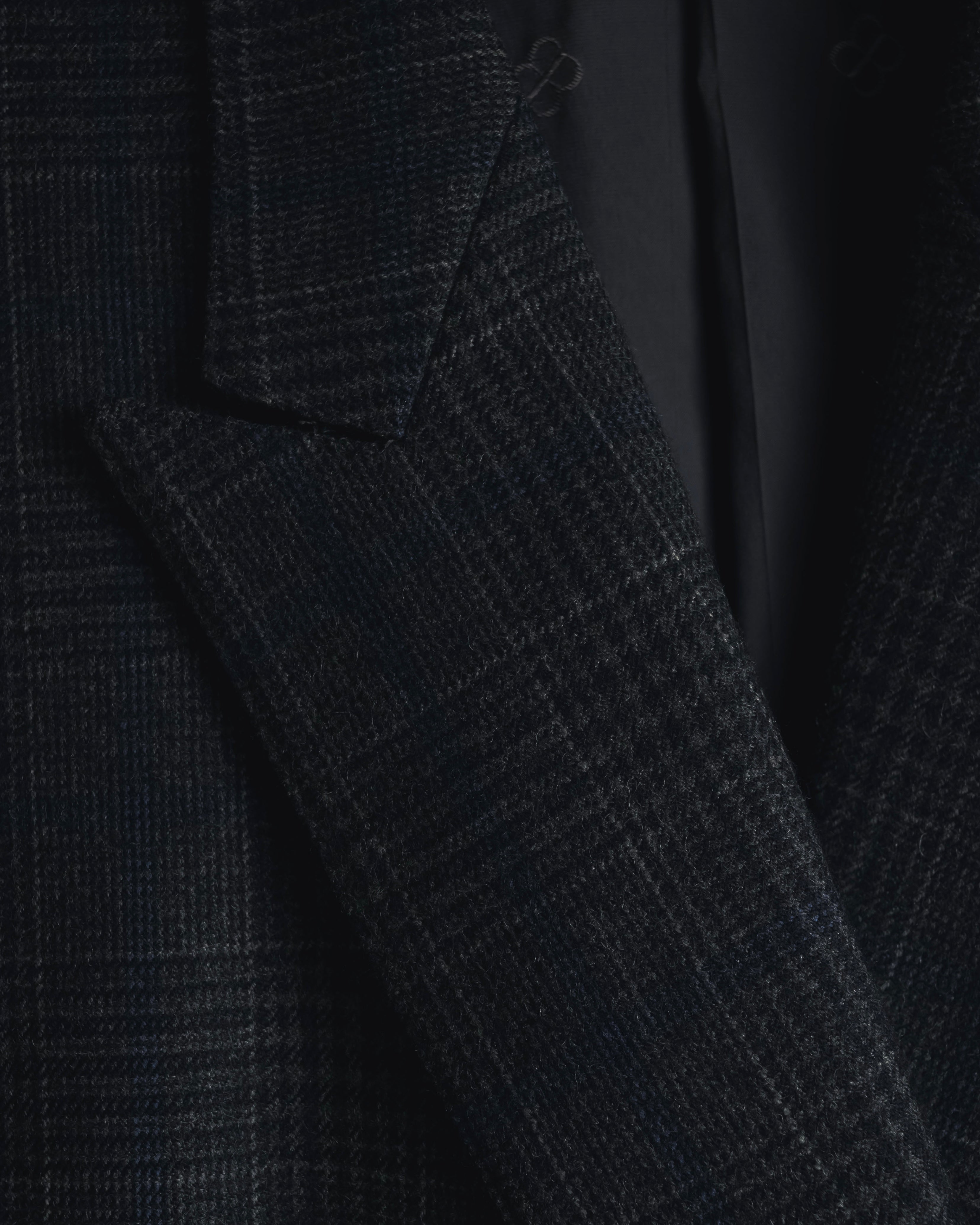 "BALENCIAGA" 90’s Cashmere blend glen check double-breasted blazer