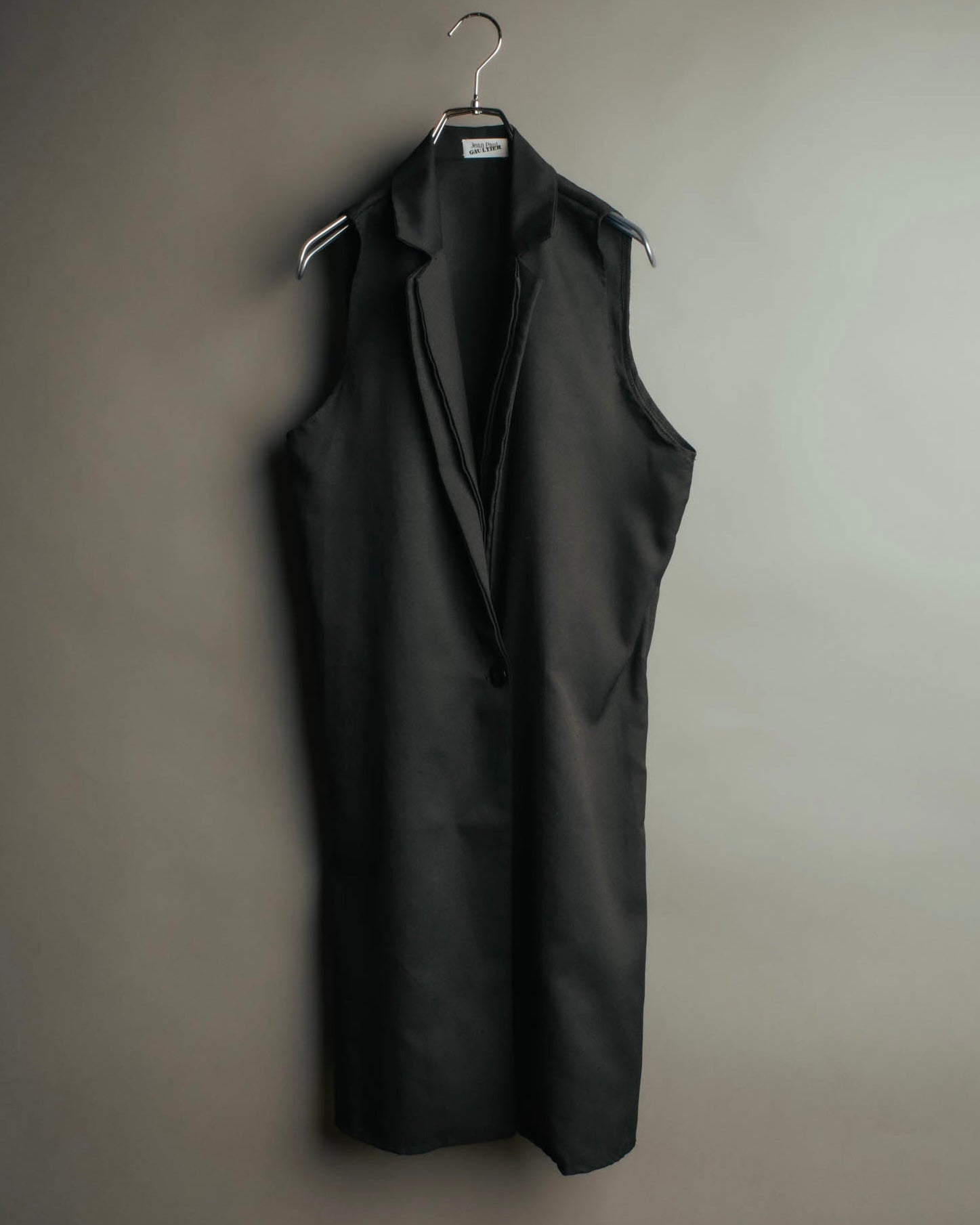 "Jean Paul GAULTIER" 80's-90's Avant-garde sleeveless long gilet coat