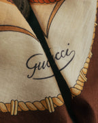 “GUCCI” 70’s-80’s nautical motif sheer scarf