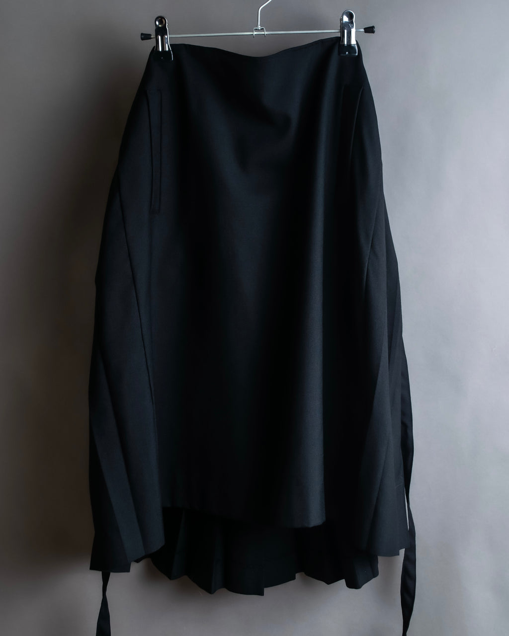 "JEAN PAUL GAULTIER" Ribbon belted design pleated flare skirt