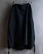 "JEAN PAUL GAULTIER" Ribbon belted design pleated flare skirt