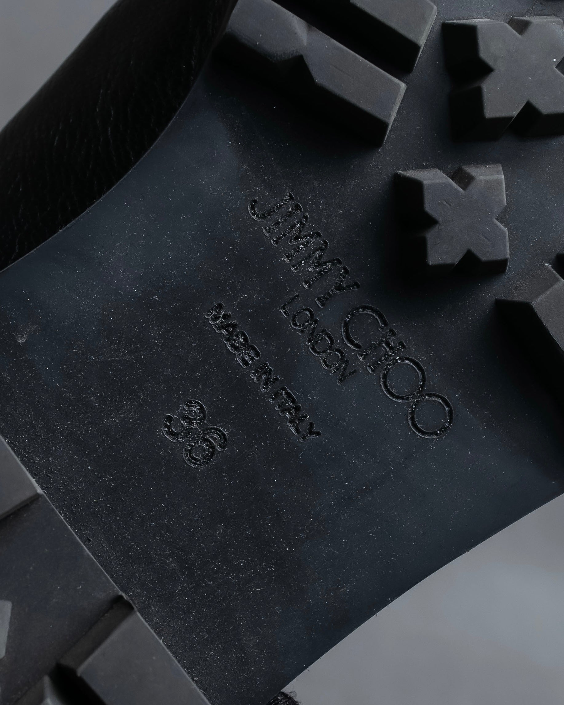 "Jimmy Choo" Bejeweled leather long boots