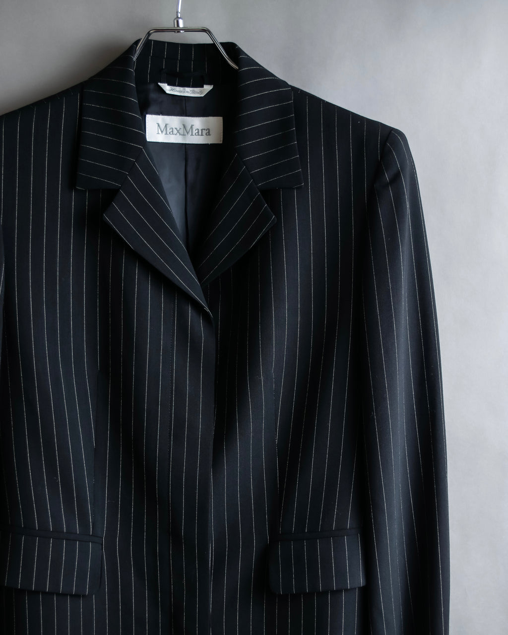 "Max Mara" Pinstripe short length tailored jacket