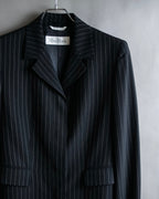 "Max Mara" Pinstripe short length tailored jacket