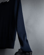 "CELINE" Hedi Slimane design compact silhouette wool knit