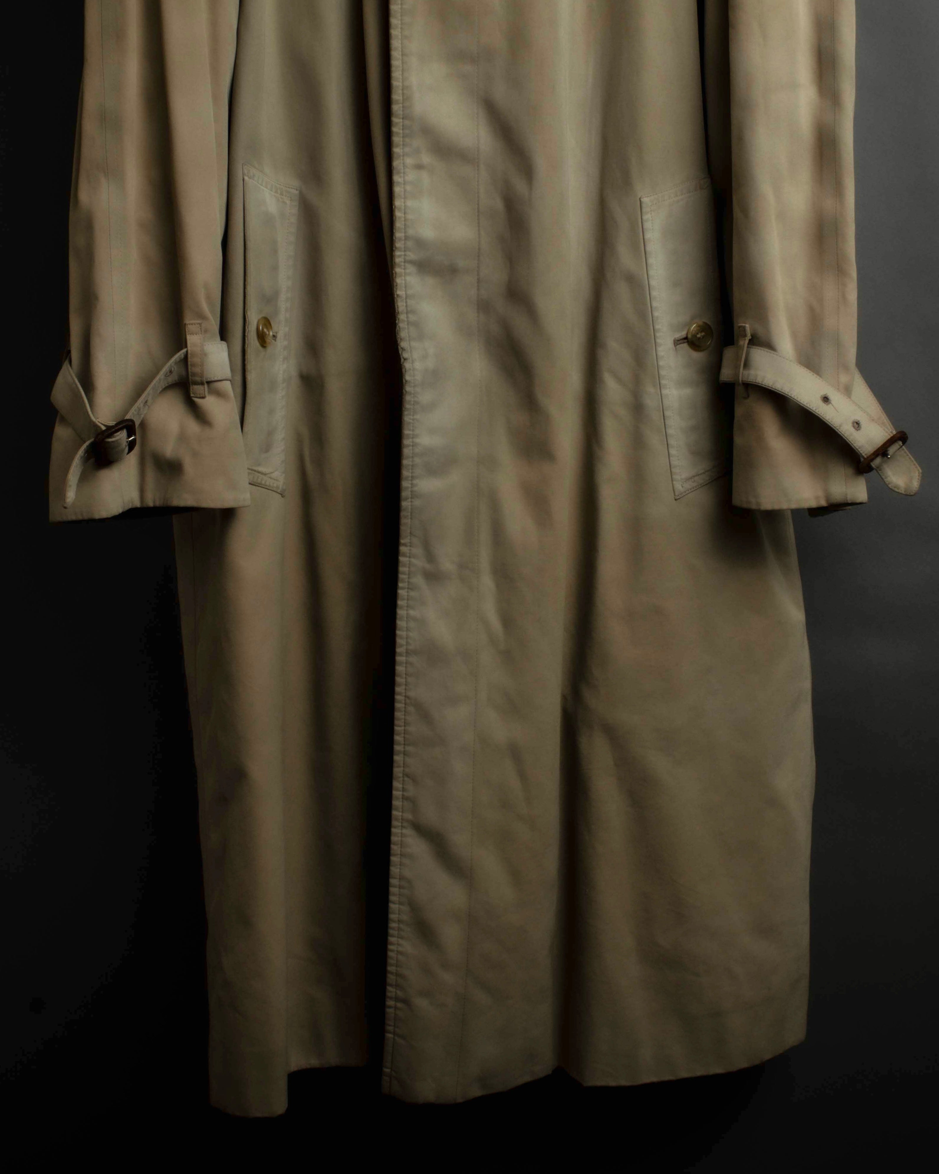 "BURBERRYS" Military detail single front stand collar coat
