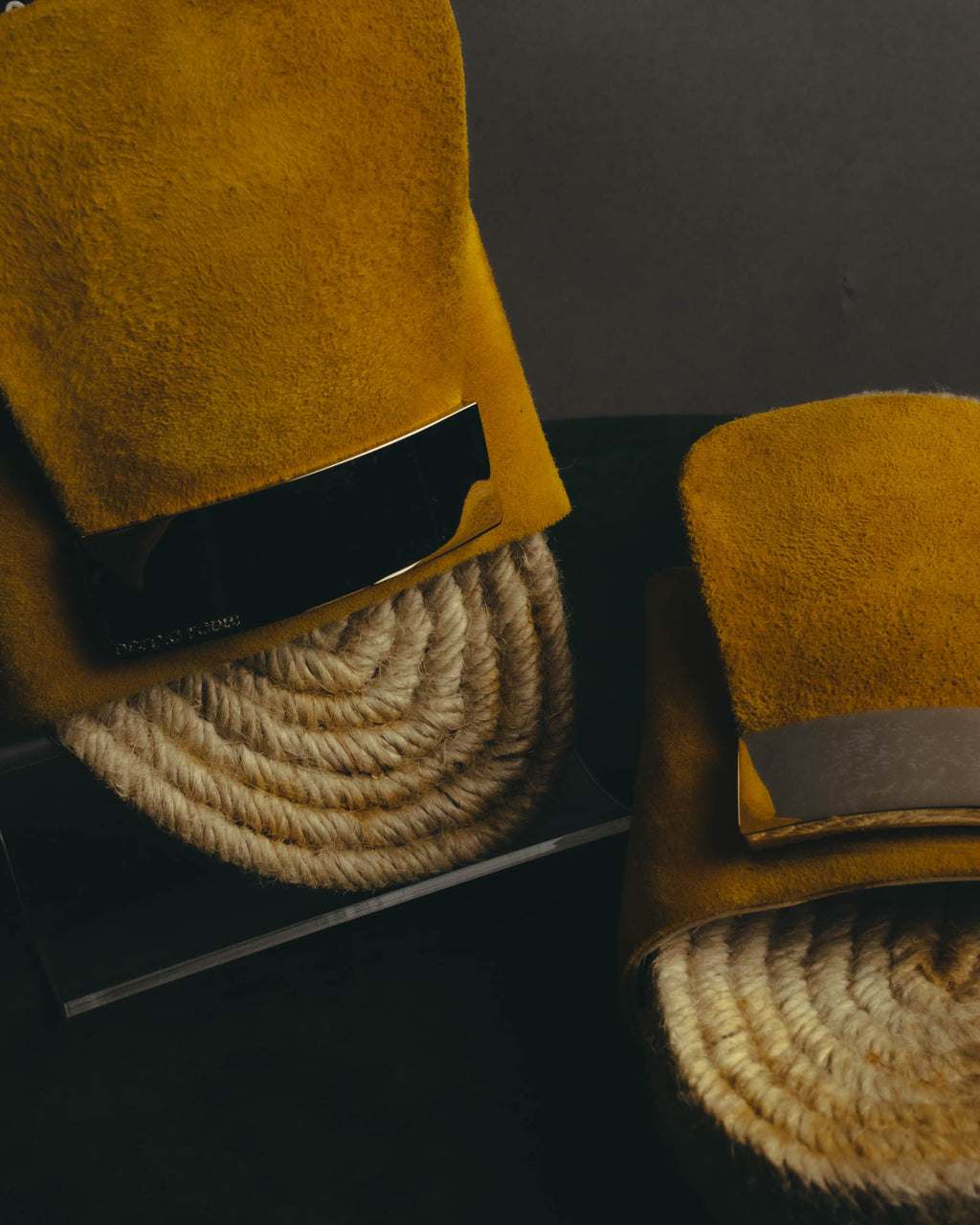 “Sergio Rossi” 2017-2023 suede sr1 espadrille slide sandals