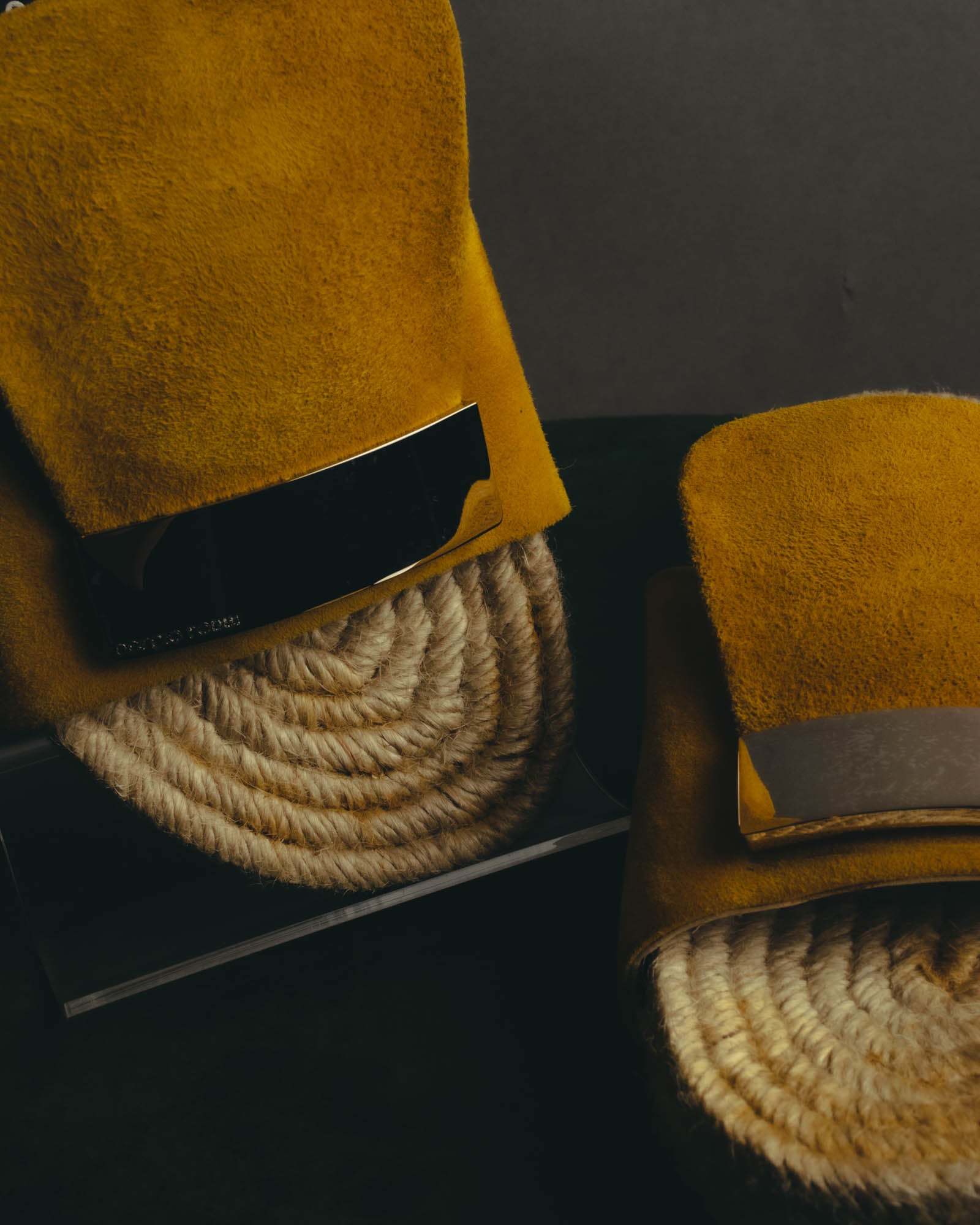 “Sergio Rossi” 2017-2023 suede sr1 espadrille slide sandals