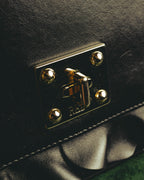 "RED VALENTINO" 2010's Ruffled leather shoulder bag