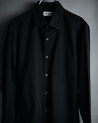 "SAINT LAURENT" 2017 season minimalist black dress shirt
