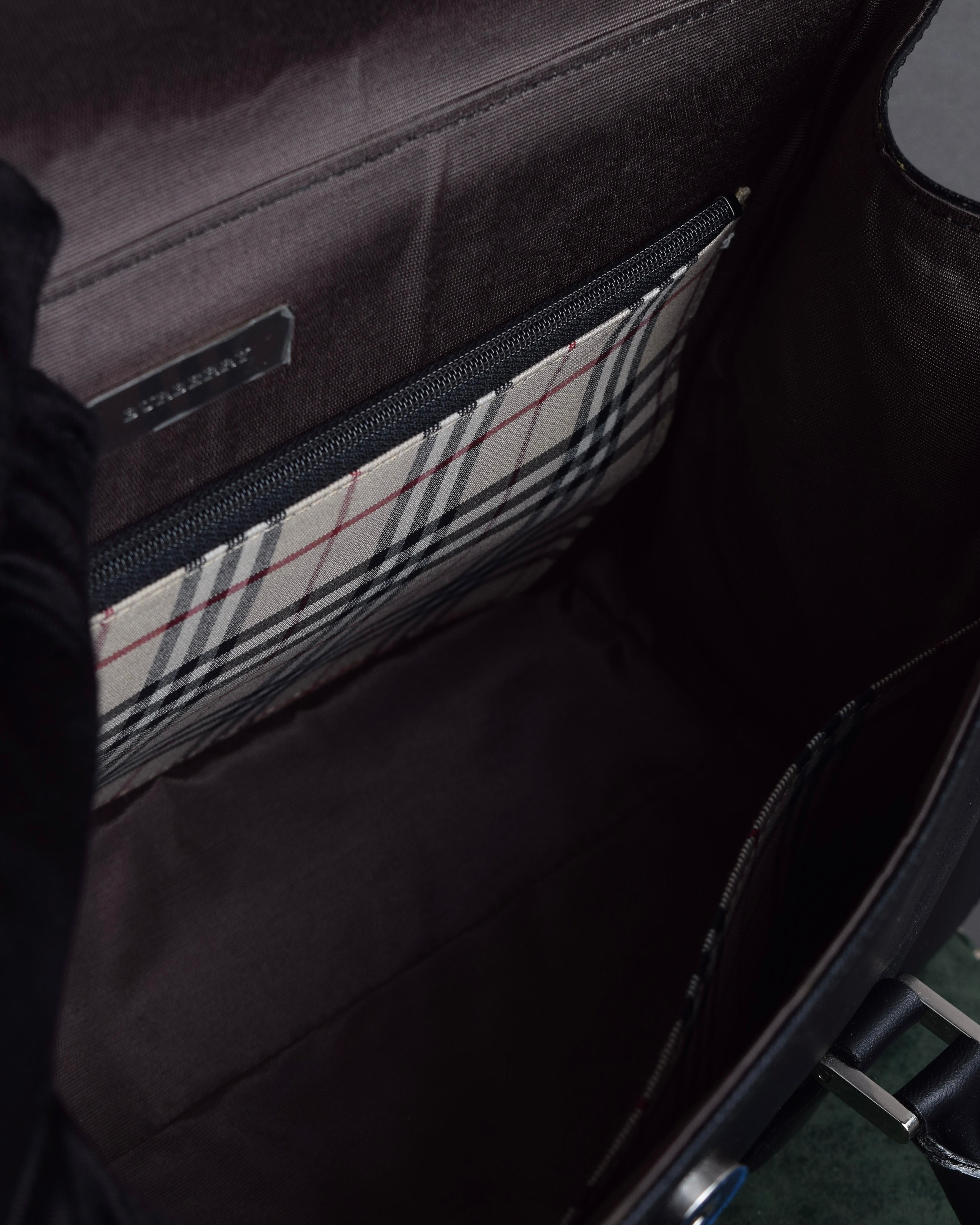 "BURBERRY" Saffiano leather mini boston bag