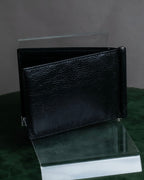 "BALENCIAGA" Logo motif money clip bi-fold wallet